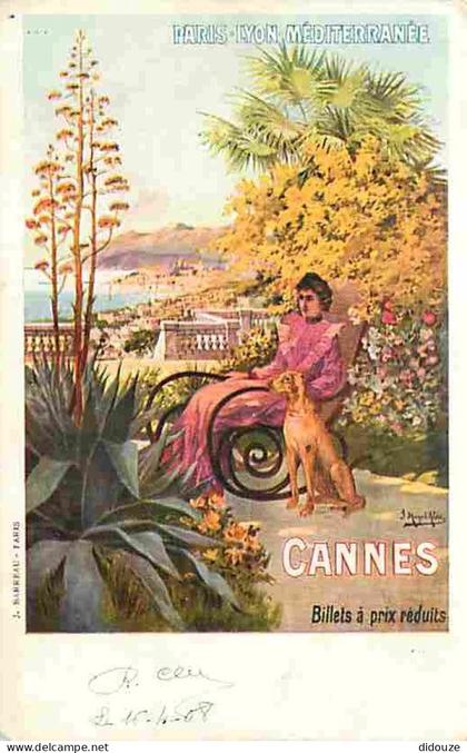 06 - Cannes - Paris - Lyon - Méditerranée - Billets à prix réduits - Colorisée - CPA - Voir Scans Recto-Verso