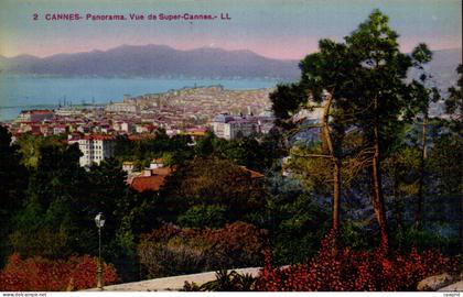 Cannes CPA Panorama Vue de Super Cannes