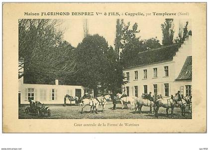 59.CAPELLES.n°91.PAR TEMPLEUVES.MAISON FLORIMOND DESPREZ Vve ET FILS.COUR CENTRALE DE LA FERME DE WATTINES.RARE /B