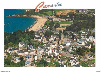 Carte Postale - 29 - Carantec - La Ville - L'église Saint Carantec - La Plage du Kelenn - Presqu'ile de Penn al Lann - F