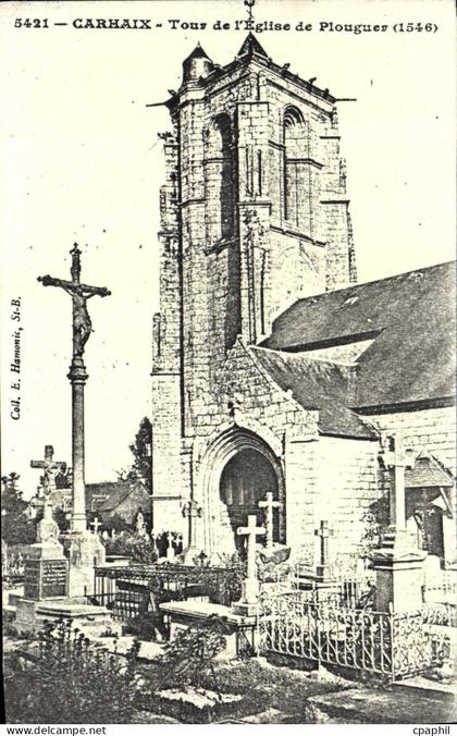 CPA Carhaix Tous de l'Eglise de Plouguer 1546