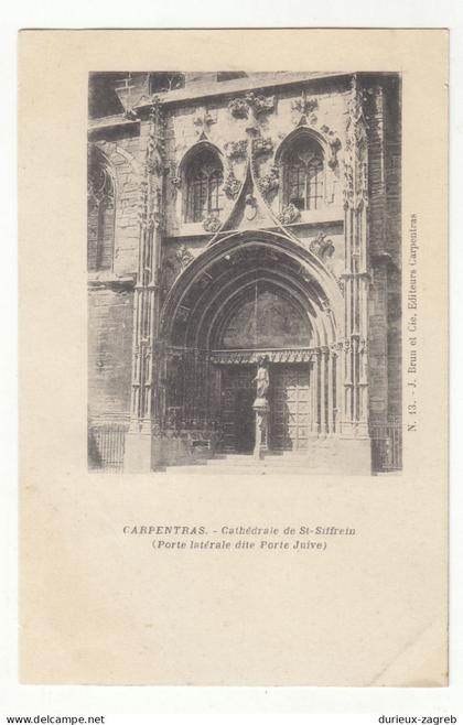 Carpentras - Cathedrale de St-Sifferin old postcard not posted 230701