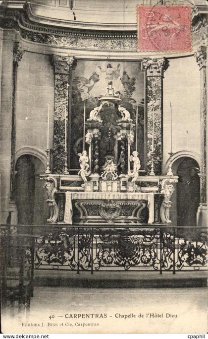 CPA Carpentras Chapelle de L'Hotel Dieu