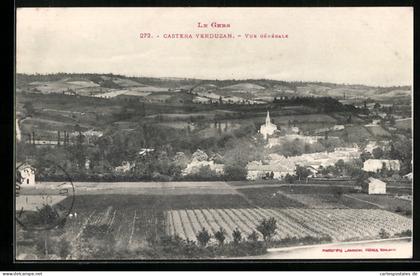 CPA Castera Verduzan, Vue Generale