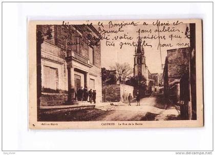 34 CASTRIES Rue de la Mairie, animée, ed Esprit, 1937