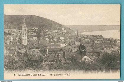 Carte Postale Ancienne - 76 - Caudebec en Caux - Vue Générale - Carte Vierge