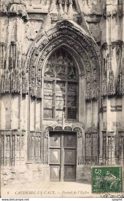 Caudebec en Caux - Portail de l'Eglise - CPA