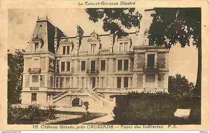 Carte Postale Ancienne - 82 - Caussade - Château Granès près Caussade - Foyer des Indirectes - Correspondance - CPA - Vo