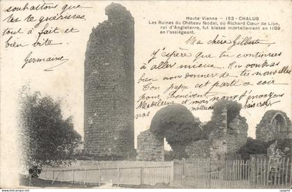 CPA Haute Vienne Chalus Les Ruines du Chateau feodal