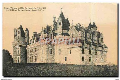 CPA Haute Vienne Environs de Chalus Le Chateau de Lambertie facade S O