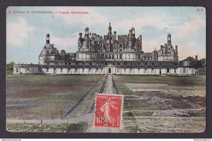 FRANCE, Postcard, Chambord, The Castle, Southern Facade