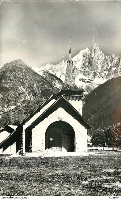 CPM Chamonix Mont Blanc Chapelle des Praz Aiguilles du Dru et Verte