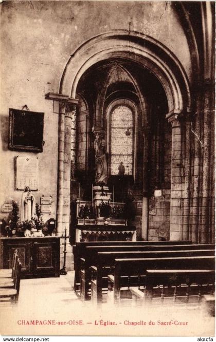 CPA CHAMPAGNE-sur-OISE - L'Église - Chapelle (380243)
