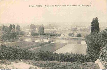 Carte Postale Ancienne - 94 - Champigny sur Marne - Vue de la Marne prise du Plateau de Champigny - Précurseur - CPA - V