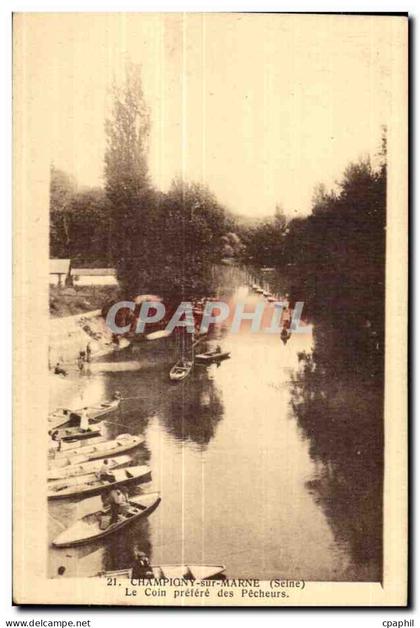 CPA Champigny sur Marne Le Coin Preiere des Pecheurs