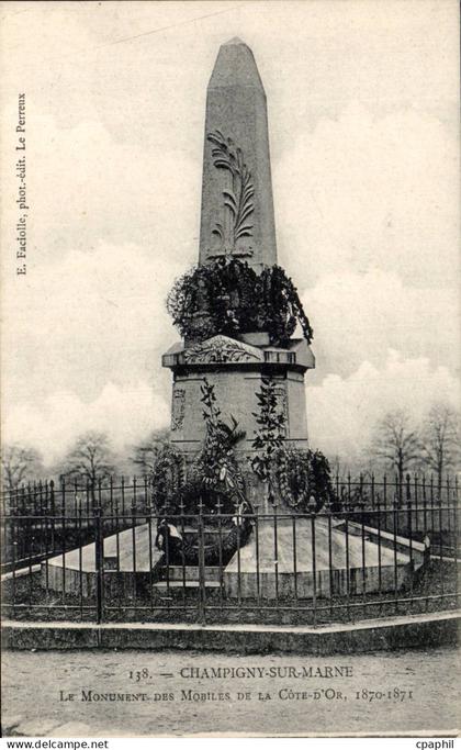 CPA Champigny sur Marne Le monument 1870 1871