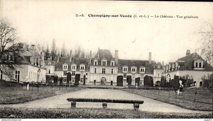CPA Champigny Sur Veude Le Chateau Vue Generale
