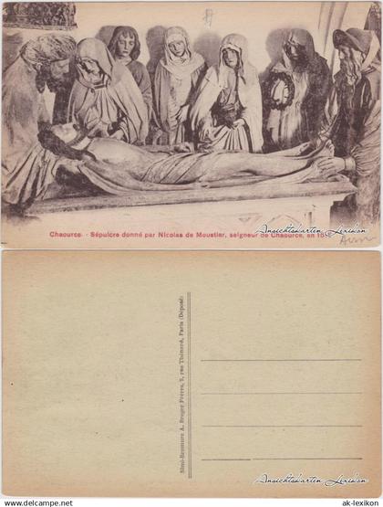 Chaource Sépuicre donné par Nicolas de Moustier, selgneur de Chaource 1914