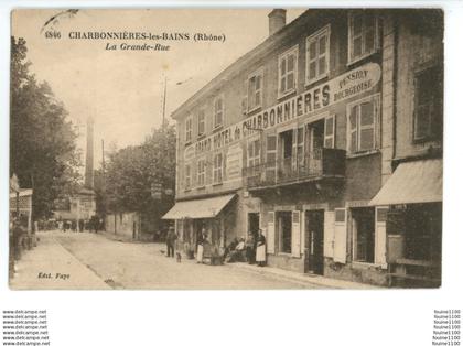 CHARBONNIERE LES BAINS la grande rue le grand hôtel
