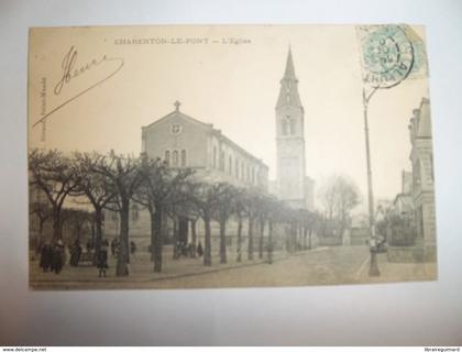 5bef - CPA  - CHARENTON-LE-PONT - L'église - [94] - Val de Marne -