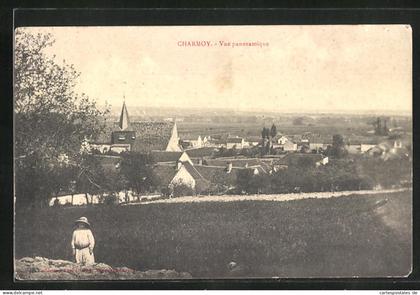 CPA Charmoy, Vue panoramique