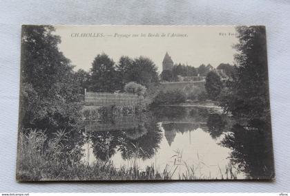 Charolles, paysage sur les bords de l'Arconce, Saône et Loire 71