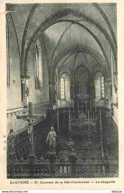 38 - La Grande Chartreuse - intérieur du Couvent de la Grande Chartreuse - Chapelle - CPA - Voir Scans Recto-Verso