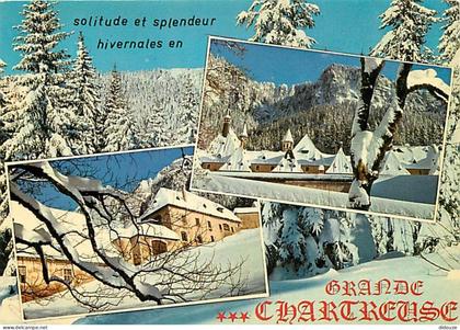 Carte Postale - 38 - Saint Pierre de Chartreuse - Monastère de la Grande Chartreuse - Multivues - Hiver - Neige - Carte