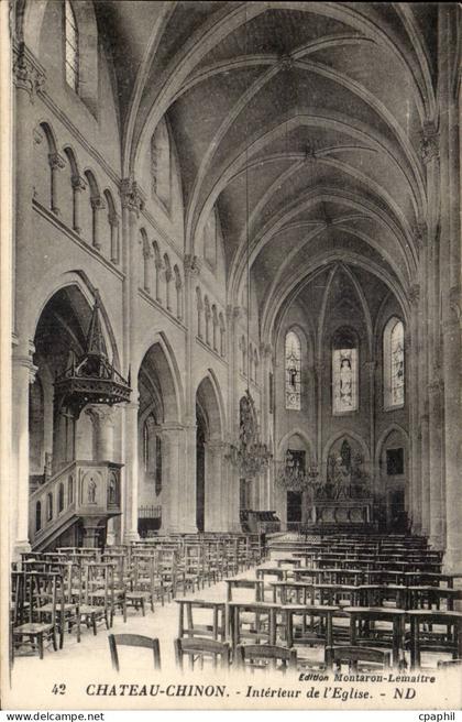 CPA Chateau Chinon Interieur de l'eglise