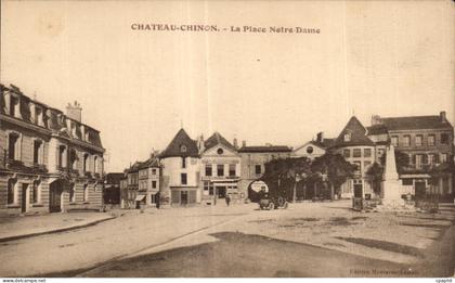 CPA Chateau Chinon La Place Notre Dame