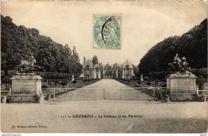 CPA Grosbois - Le Chateau et les Parterres (1355113)