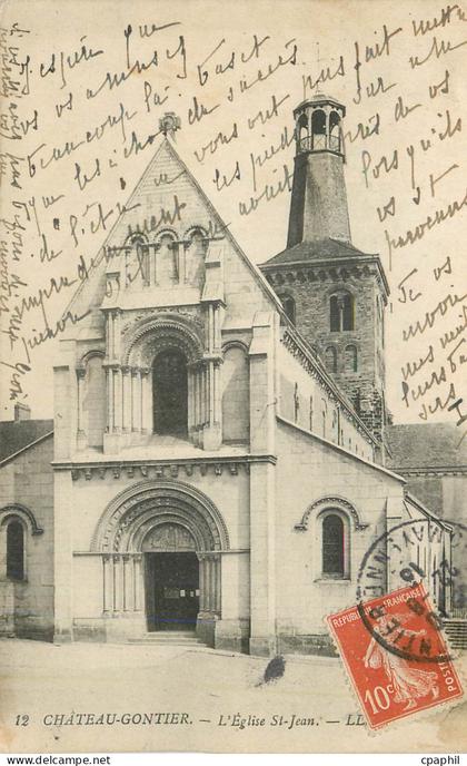 CPA Chateau Gontier L'Eglise St Jean