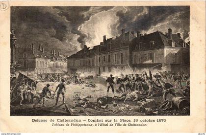 CPA CHATEAUDUN - Defense de CHATEAUDUN - Combat sur la Place - 1870 (385603)