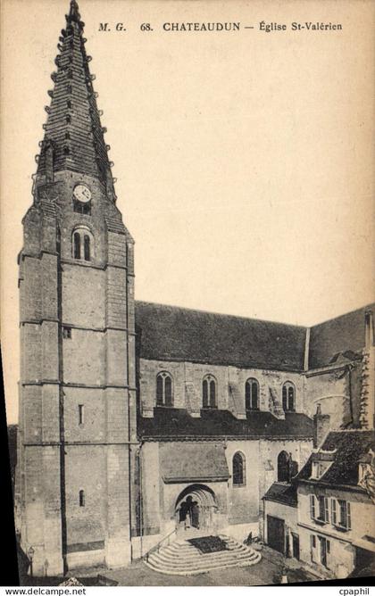 CPA Chateaudun Eglise St Valerien