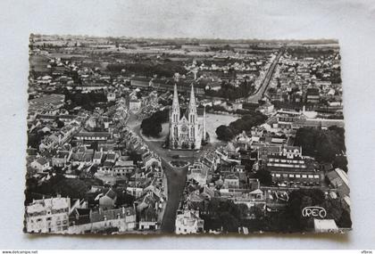 Cpsm 1953, Châteauroux, par avion, le quartier saint Luc, l'avenue de la Châtre, Indre 36