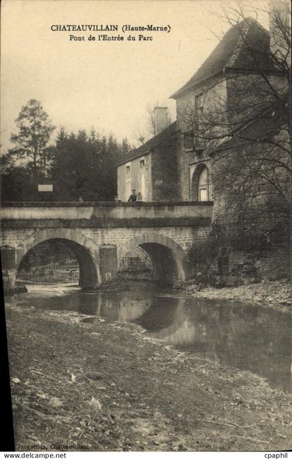 CPA Chateauvillain Pont de L'Entree du Parc