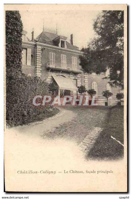 CPA Chatillon Coligny Le Chateau Facade Principale