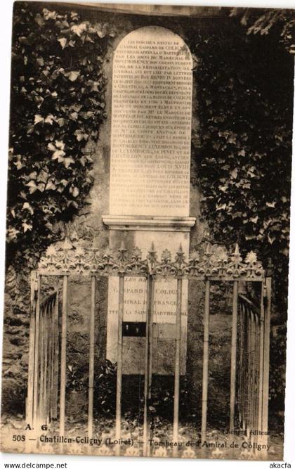 CPA CHATILLON - COLIGNY - Tombeau de l'Amiral de COLIGNY (228482)