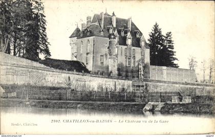 CPA Chatillon en Bazois Le Chateau vu de la Gare
