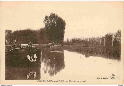 45 - Chatillon sur Loire - Vue sur le Canal - CPA - Oblitération de 19 - DOUBLON - Voir Scans Recto-Verso