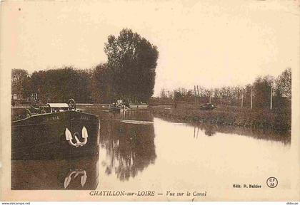 45 - Chatillon sur Loire - Vue sur le Canal - CPA - Oblitération de 19 - DOUBLON - Voir Scans Recto-Verso