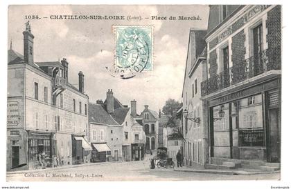 CPA - Carte Postale France-Chatillon sur Loire- Place du Marché -1906- VM33976iok