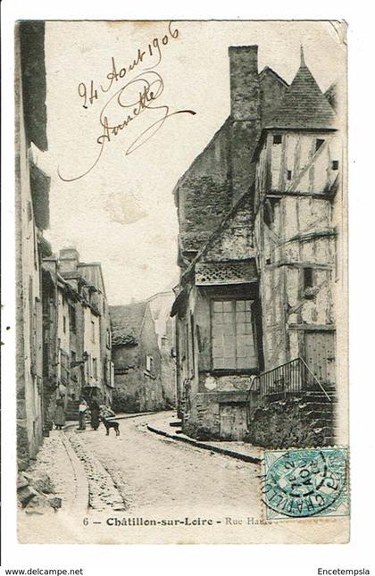 CPA-carte postale-FRANCE-Châtillon-sur-Loire- Rue Haute -1906-VMO15983
