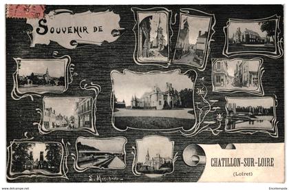 CPA- Carte Postale -France-Chatillon sur Loire Souvenir Multi vues 1908-VM33841i