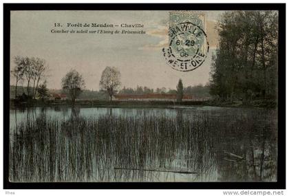 92 Chaville coucher de soleil etang D92D K92022K C92022C RH088274