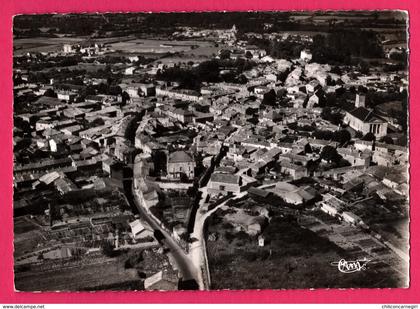 Cpsm Dentelée - Chef Boutonne - Vue Aérienne - Ensemble Ville à l'arrivée de Limoges par Sauzé Vaussais - CIM - 1957