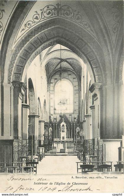 CPA Interieur de l'Eglise de Chevreuse