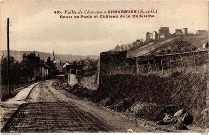 CPA Vallée de CHEVREUSE - CHEVREUSE - Route de PARIS et Chateau (359078)