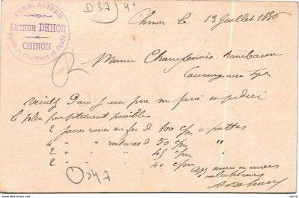 Carte Postale Ancienne de CHINON