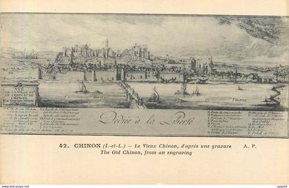 CPA Chinon Le vieux Chinon d apres une gravure